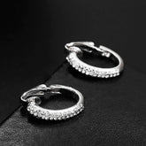 Brinco de Cristal sem Furo Clipe de Ouro