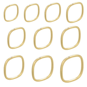 Anel Aura Minimal Open em Aço Inox 18K — Ajustável e Elegante