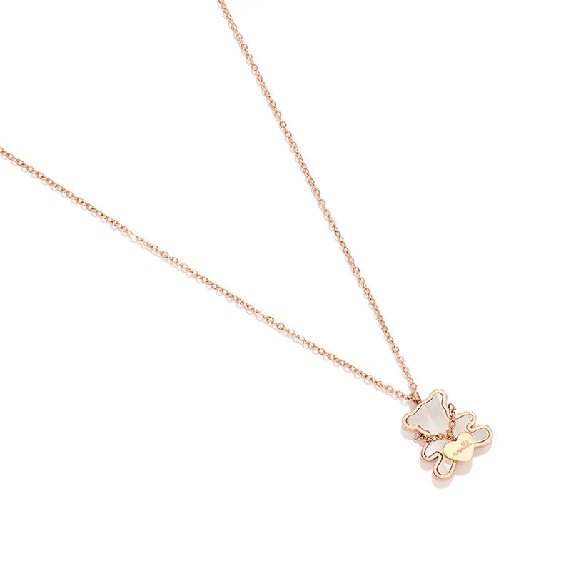 Colar de Urso Fofo em Aço Inoxidável – Charme Jovial e Estilo Delicado