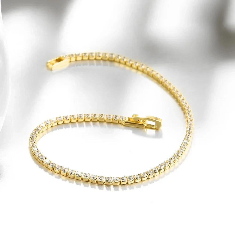 Pulseira Golden Essence 18K Fina Empilhável
