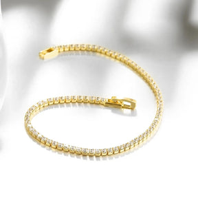 Pulseira Golden Essence 18K Fina Empilhável