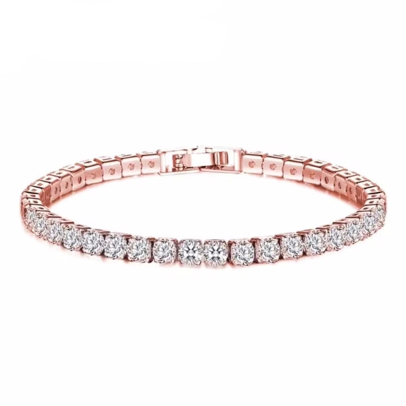 Pulseira Tennis Rosé Eternal com Zircônias