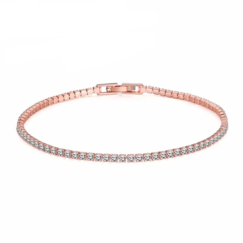 Pulseira Tennis Rosé Eternal com Zircônias