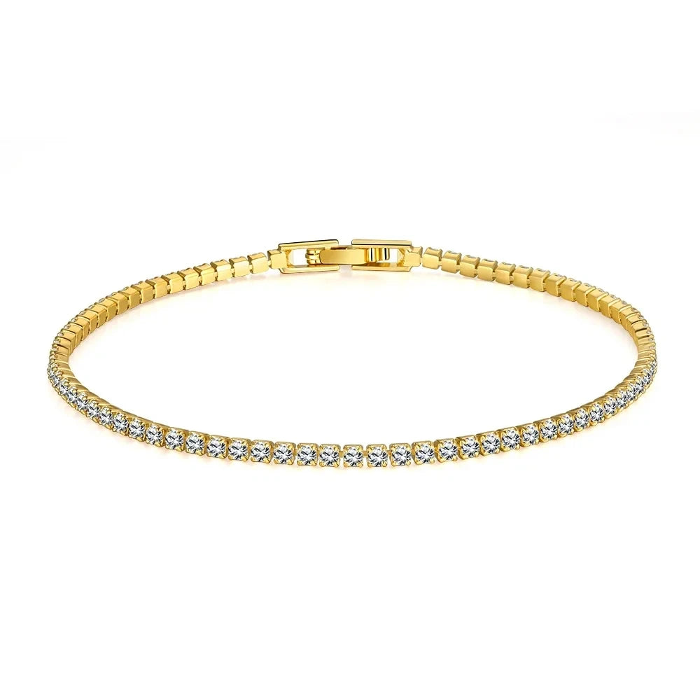 Pulseira Golden Essence 18K Fina Empilhável