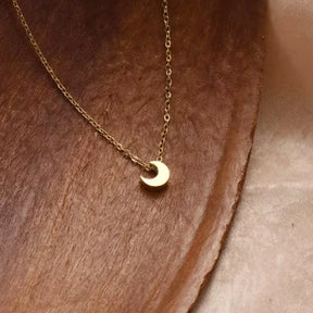 Colar Pingente de Lua Crescente em Aço Inoxidável À Prova d'Água e Hipoalergênico