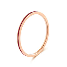 Anel Feminino Pequeno Mini 1mm Aço Inoxidável Cor Rosa Dourado